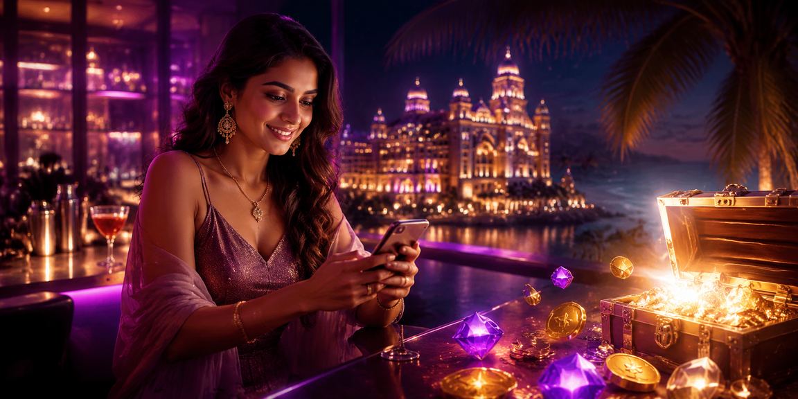 Mobile casino experience on a beach in India with pokies game