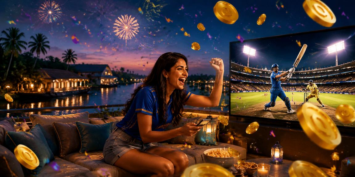 Indian woman registering on cricket betting platform