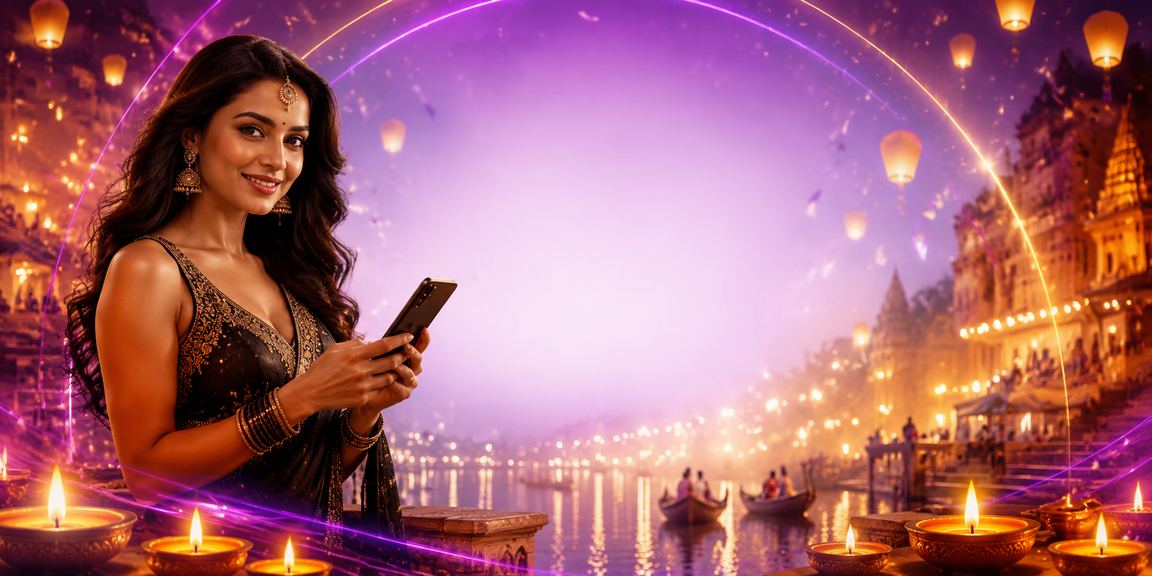 Diwali festival in Varanasi with celebrations and mobile payments
