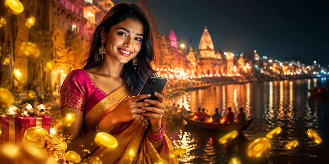 Night market in Varanasi with mobile payments